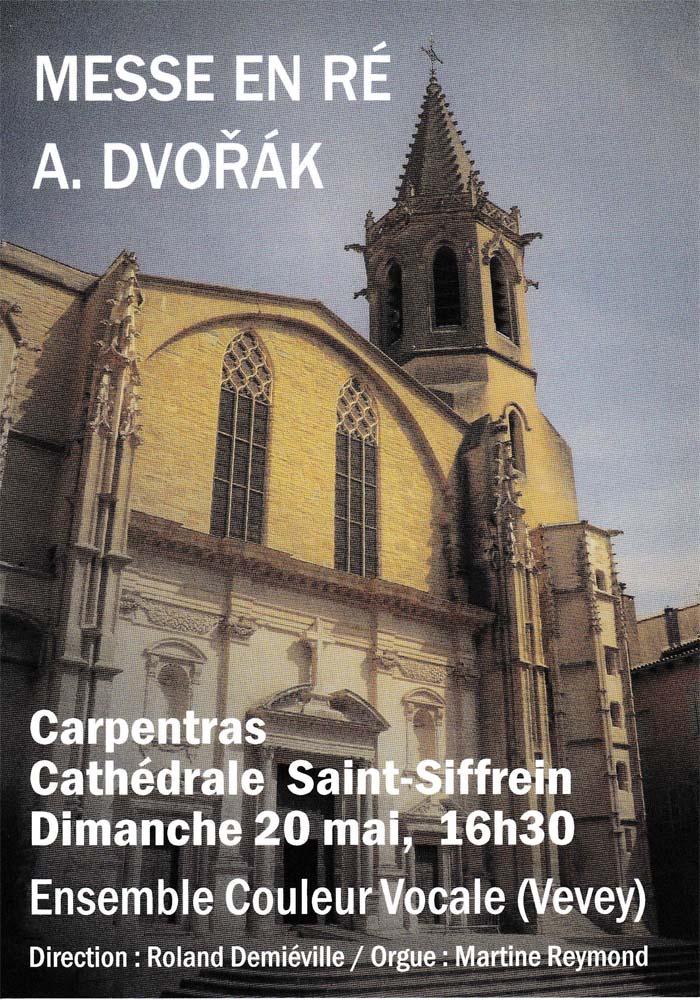 Messe en Ré A. Dvorak Carpentras Paroisse de Carpentras