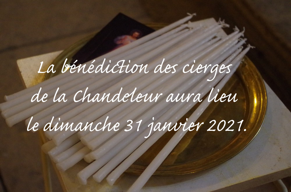 Bénédiction des cierges de la chandeleur 20 janvier 2021 Paroisse de Carpentras